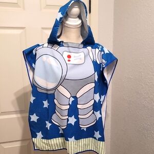Spaceman Toddler Swim Cover With Hoodie